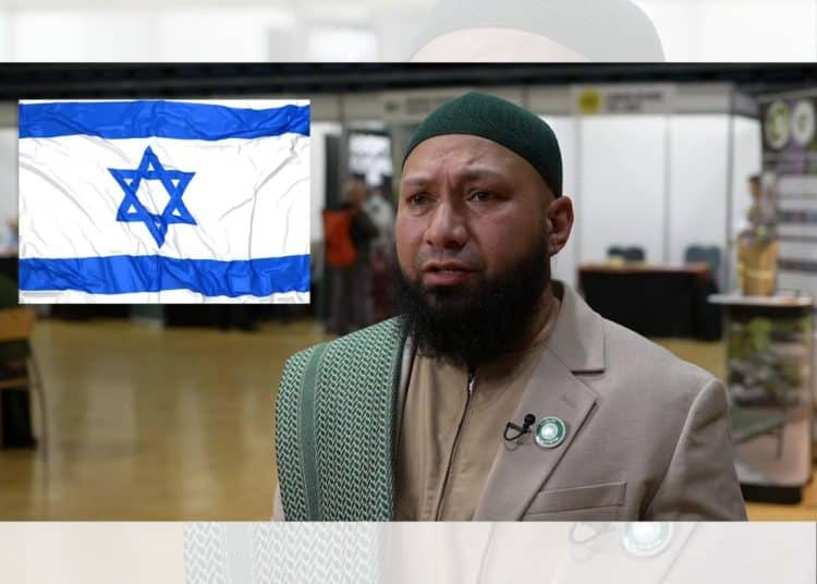 Mothin Ali and the Israeli flag Green Party