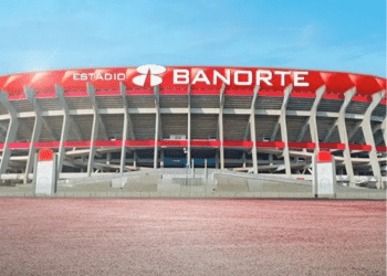 The outside of the Mexico World Cup venue, Estadio Banorte