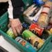 Basket of food at a food bank