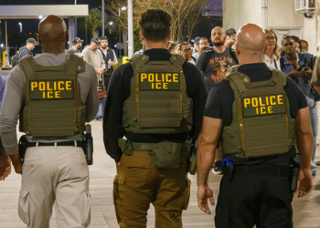 ICE agents in uniform photographed patrolling Louis Armstrong International Airport