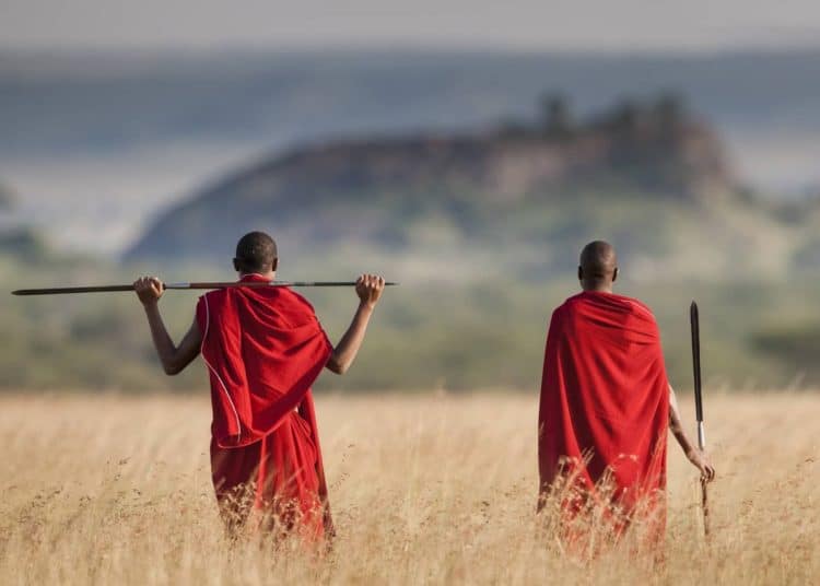 Maasai people in the Serengeti