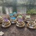 Inflatable poop emojis in Thames Water protest