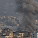 Smoke rises after an airstrike in a southern suburb of Beirut, the capital of Lebanon.