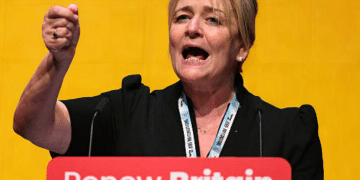 Unite General Secretary Sharon Graham speaks at Labour conference