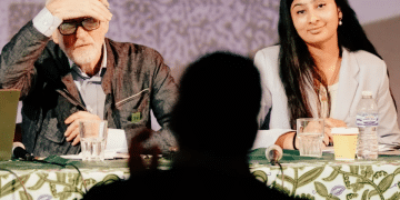 Jeremy Corbyn and Zarah Sultana, of Your Party, take part in a discussion on Your Party, their new political party, at The World Transformed conference, at Niamos Radical Arts Centre in Hulme, Manchester, October 10, 2025