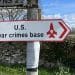 Sign to US war crimes base in Fairford