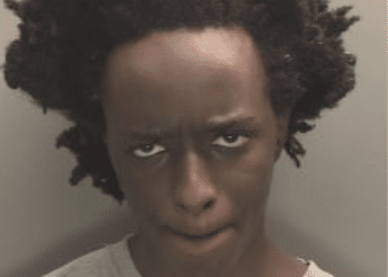 Axel Rudakubana's mug shot in which he looks unkempt and wild, and has his mouth tightly shut. He killed the three girls in Southport where they were attending a dance class.