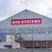 BAE Systems building in Samlesbury, Lancashire Pickets of arms factories