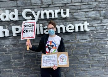 Senedd candidate, disability rights activist and anti-cuts campaigner Ben Golightly