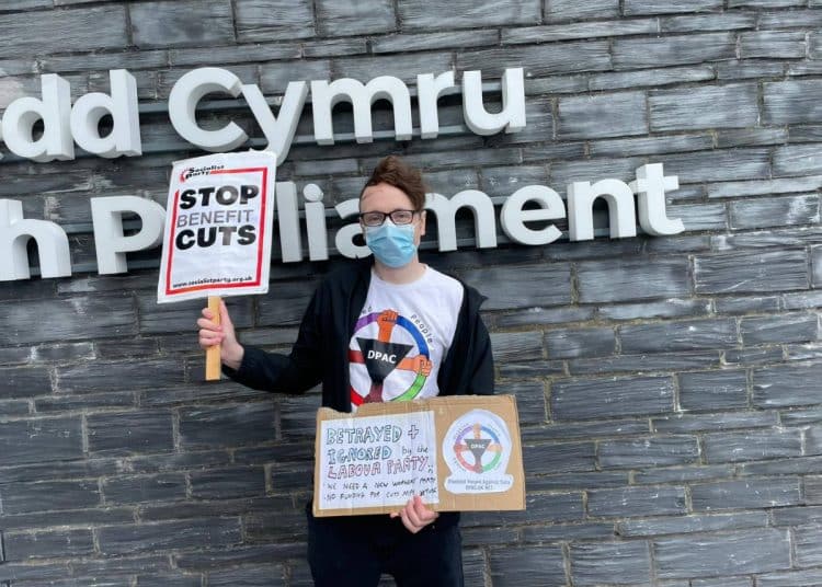 Senedd candidate, disability rights activist and anti-cuts campaigner Ben Golightly