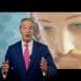 Nigel Farage with Jesus looking down on him