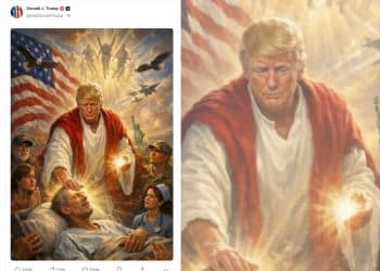 Image of Donald Trump as Jesus