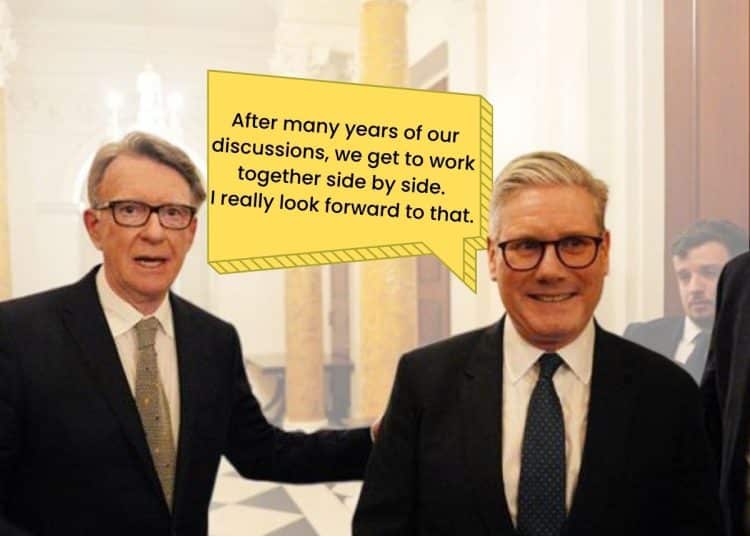Peter Mandelson and Keir Starmer