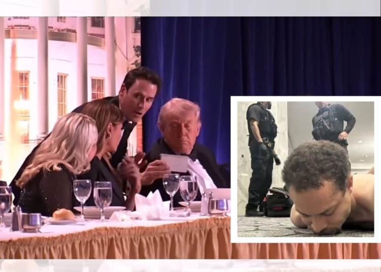 Donald Trump at the dinner and the arrested shooter
