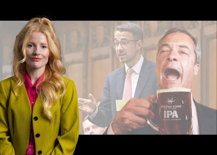 Hannah Spencer, Nigel Farage, and Luke Charters MPs