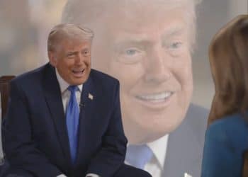 Donald Trump being interviewed