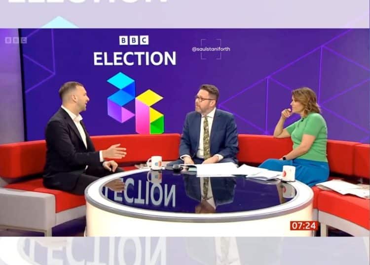 Zack Polanski being interviewed on the BBC programme