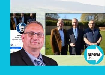 Councillor John East and Nigel Farage Reform