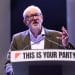 Jeremy Corbyn at podium saying This Is Your Party