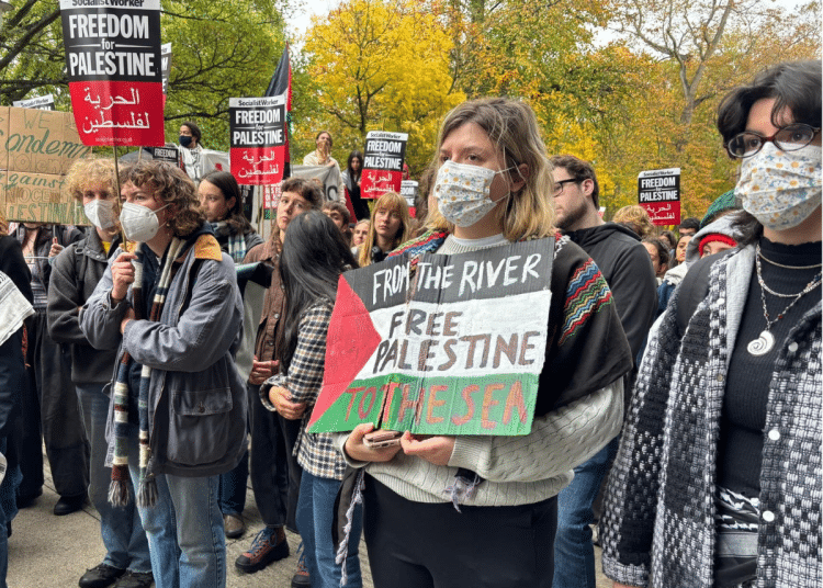 Hundreds of University of Edinburgh staff and students defied calls not to to hold pro-Palestine protests on the second anniversary of the October 7 attacks (Nick Forbes/PA)