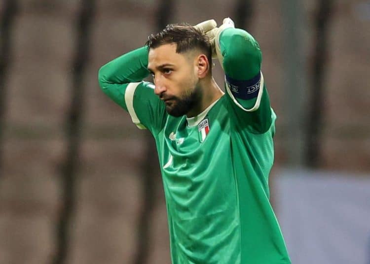 Donnarumma's cheat sheet stolen
