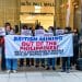 Philippine campaigners outside the London HQ of Metals Exploration