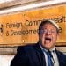 Composite image of Itamar Ben Gvir in front of the name plaque on the Foreign Office ICJP sanctions recommendation