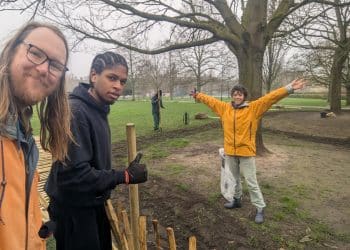 Hackney Greens candidates working in Hackney Downs Park