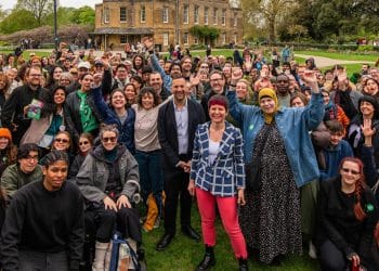 Hackney Greens manifesto launch. Zack Polanski, Zoe Garbett.