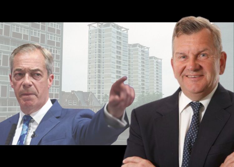 Nigel Farage, Simon Dudley, and tower blocks in London, Reform