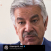 Pakistan defence minister, Khawaja Asif, with his X post on top of his portrait. It says: "Israel is evil and a curse for humanity, while peace talks are underway in Islamabad, genocide is being committed in Lebanon. Innocent citizens are being killed by Israel, first Gaza, then Iran and now Lebanon, bloodletting continues unabated. I hope and pray people who created this cancerous state on Palestinian land to get rid of European jews burn in hell."