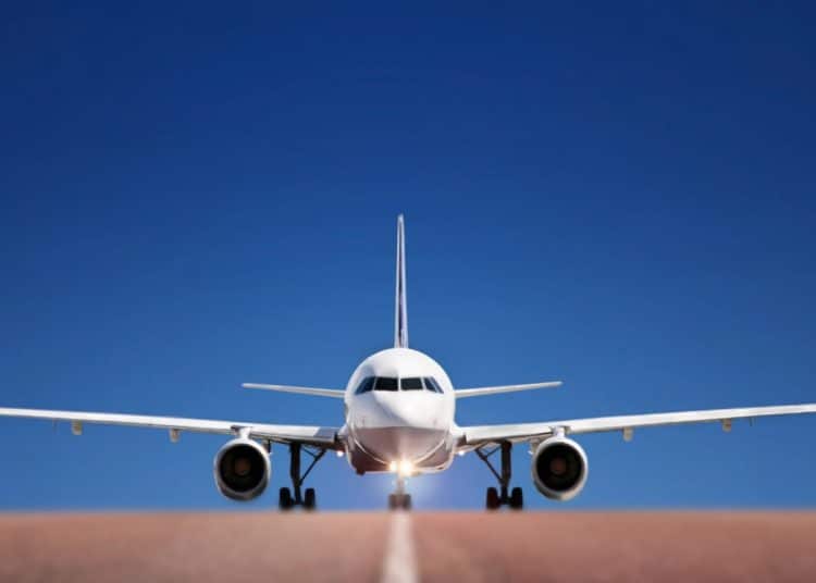 Plane on runway Aviation
