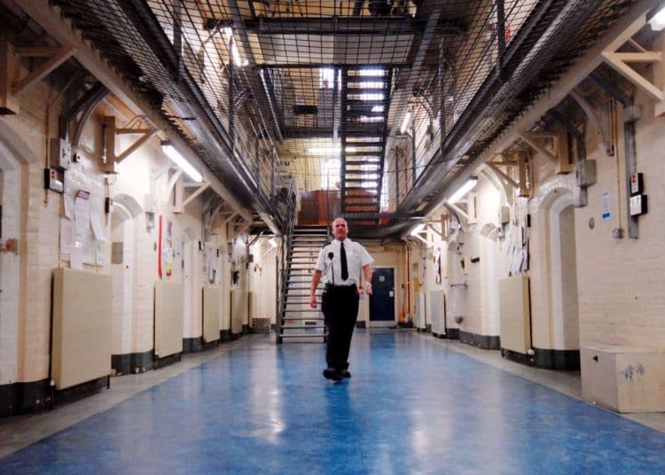 Prison corridor Women on remand