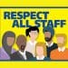 Graphic from TUC saying Respect All Staff and showing workers of different ethnicities. Racism at work