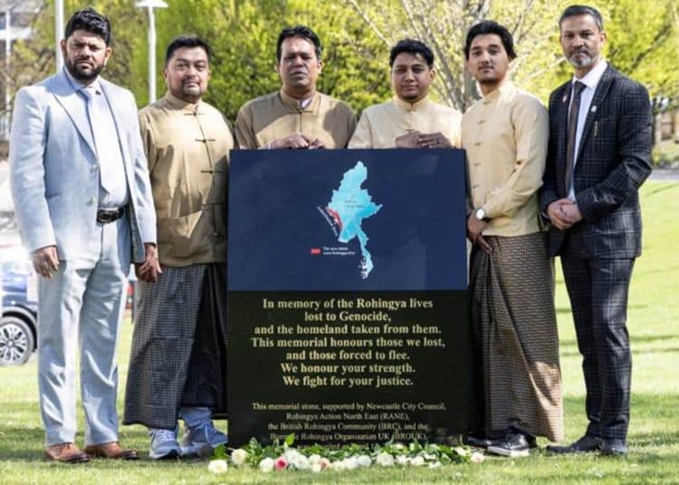 Unveiling of Rohingya memorial in Newcastle Peace Garden