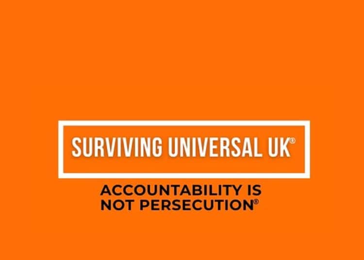 Logo of Surviving Universal UK, hosts of In This Together: A Grassroots Gathering