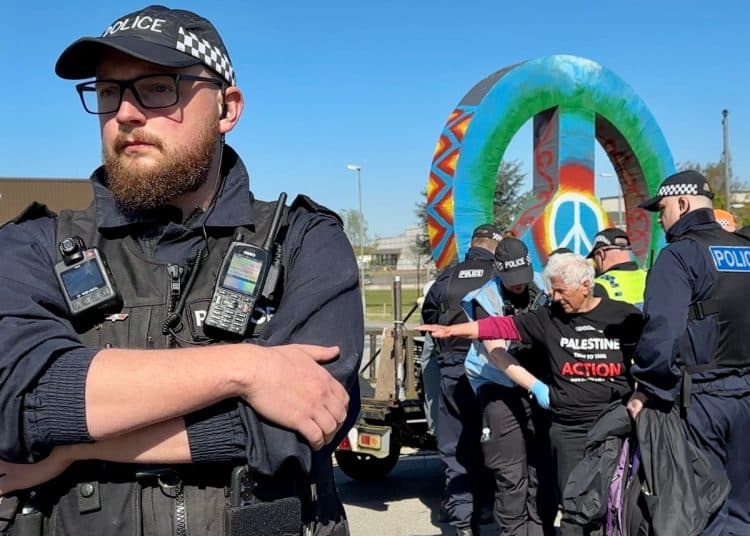 Peace campaigner Angie Zelter arrested at RAF Lakenheath