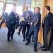 Security carry a protester away from the Aviva AGM