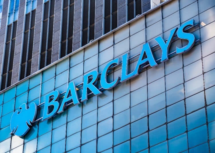 Barclays logo on office building
