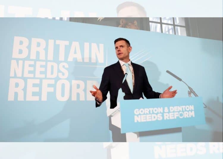 Matt Goodwin addressing a crowd, reform