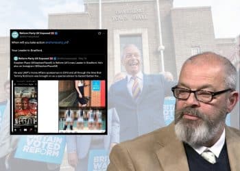 Stephen Place of Reform UK and Nigel Farage
