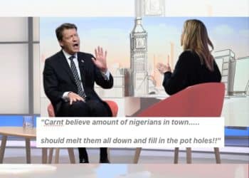 Reform Richard Tice and Laura Kuenssberg