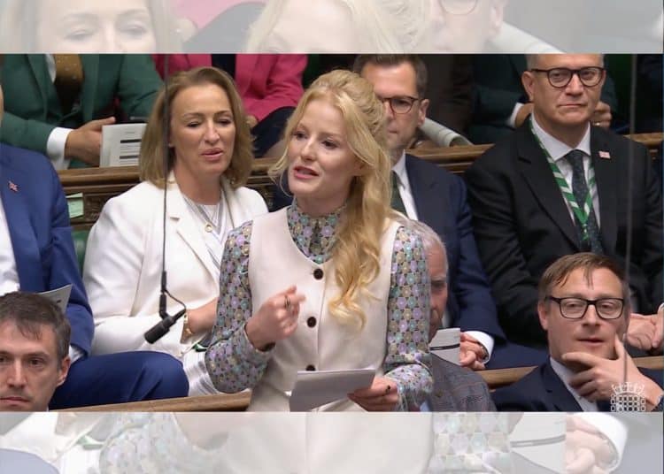 MPs Hannah Spencer in Parliament