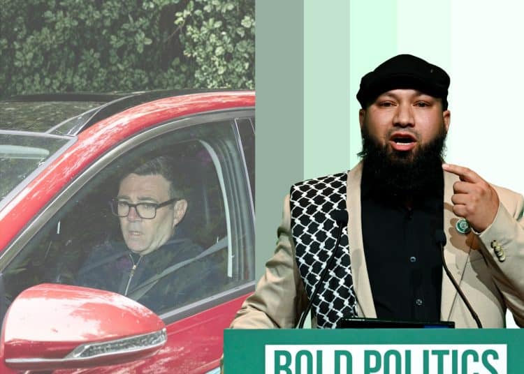 Andy Burnham and Greens Mothin Ali