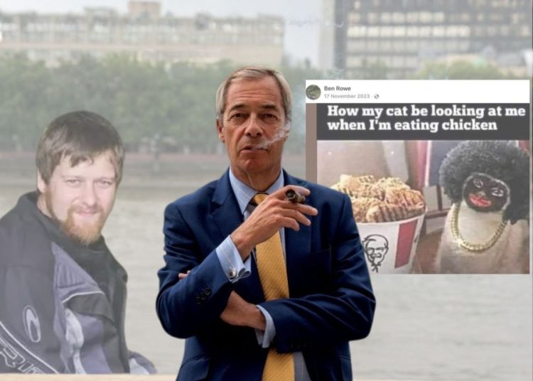 Nigel Farage and Reform councillor Ben Rowe