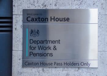 DWP office Caxton House nameplate