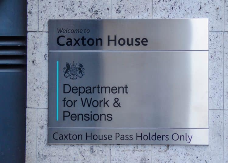DWP office Caxton House nameplate