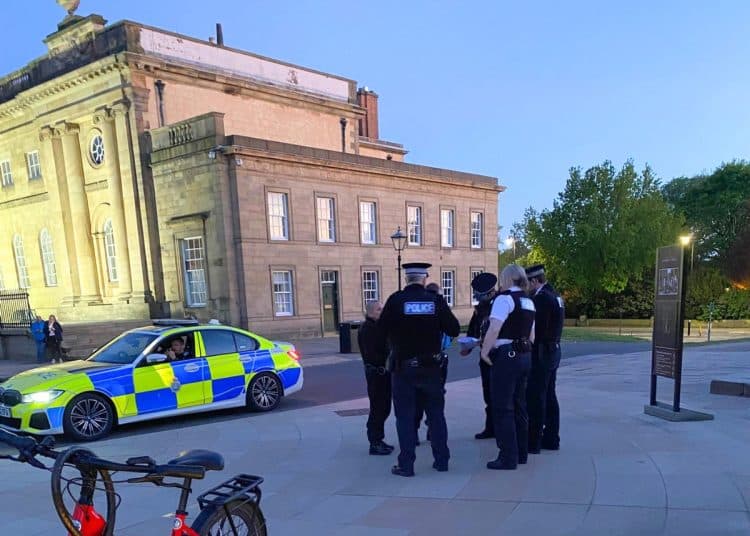 Police lurking outside Drax vigil