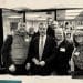 Reform leader Nigel Farage with a group of far-right activists