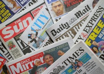 Illustrative image of multiple UK newspapers Media Sovereignty Act Media billionaires